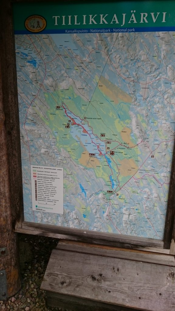 nationaal park tiilikkajärvi kaart
